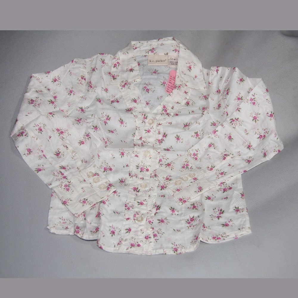 K C Parker Rose Button up Top